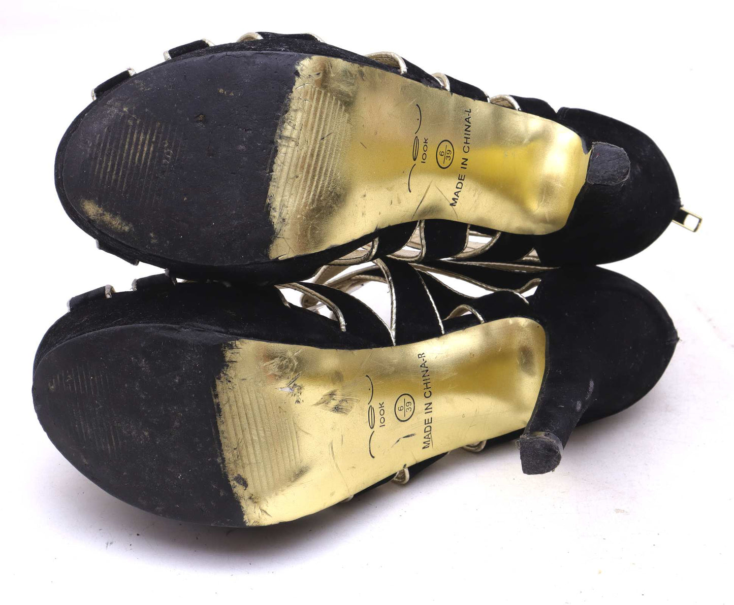 New Look Womens UK Size 6 Black Suede Platform Shoes