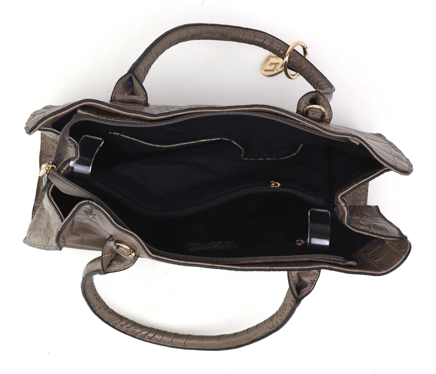 Marina Balanti Textured Grey Synthetic Womens Shoulder Bag