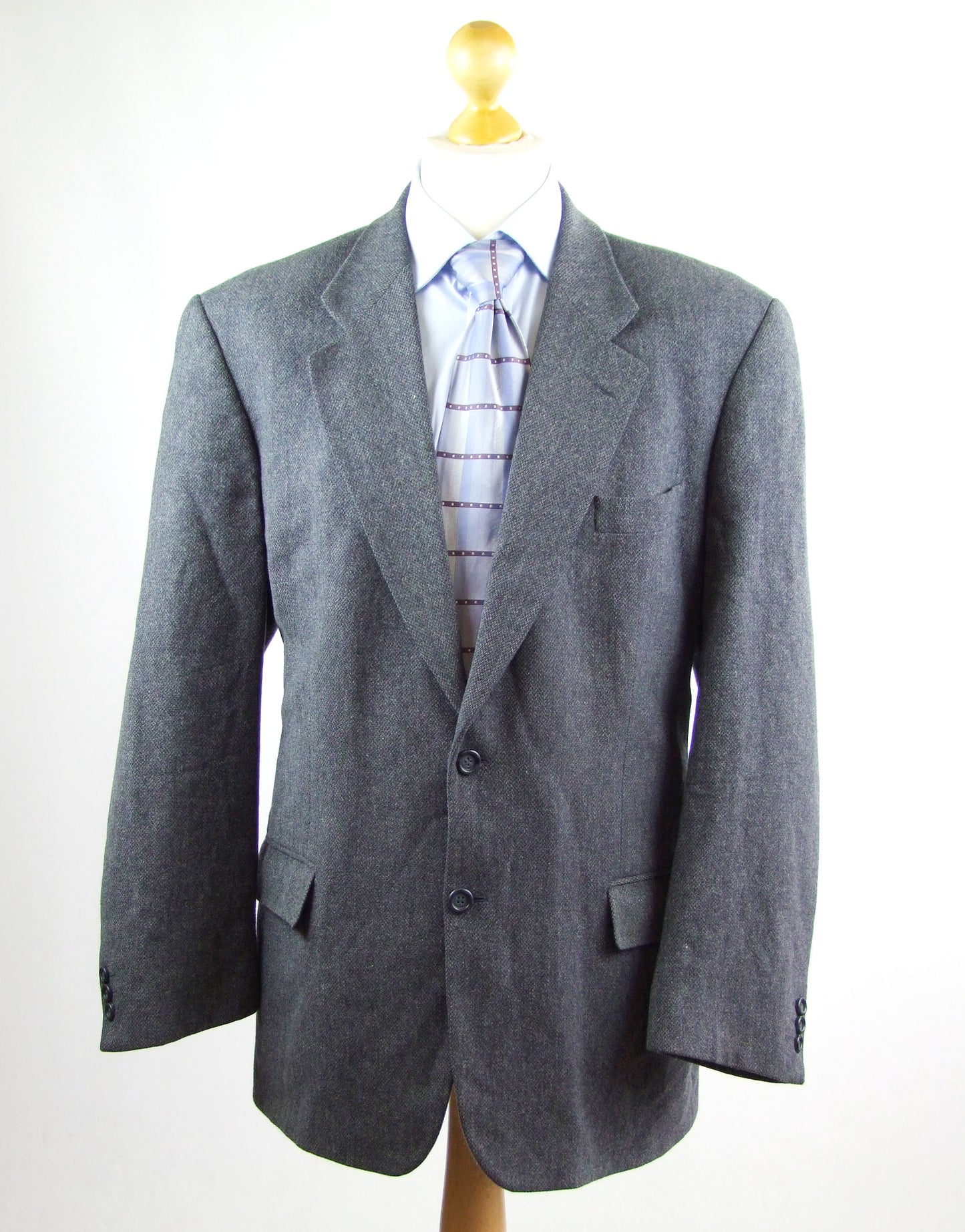 Debenhams Mens Blue Textured Wool Suit Jacket 46 (Regular)