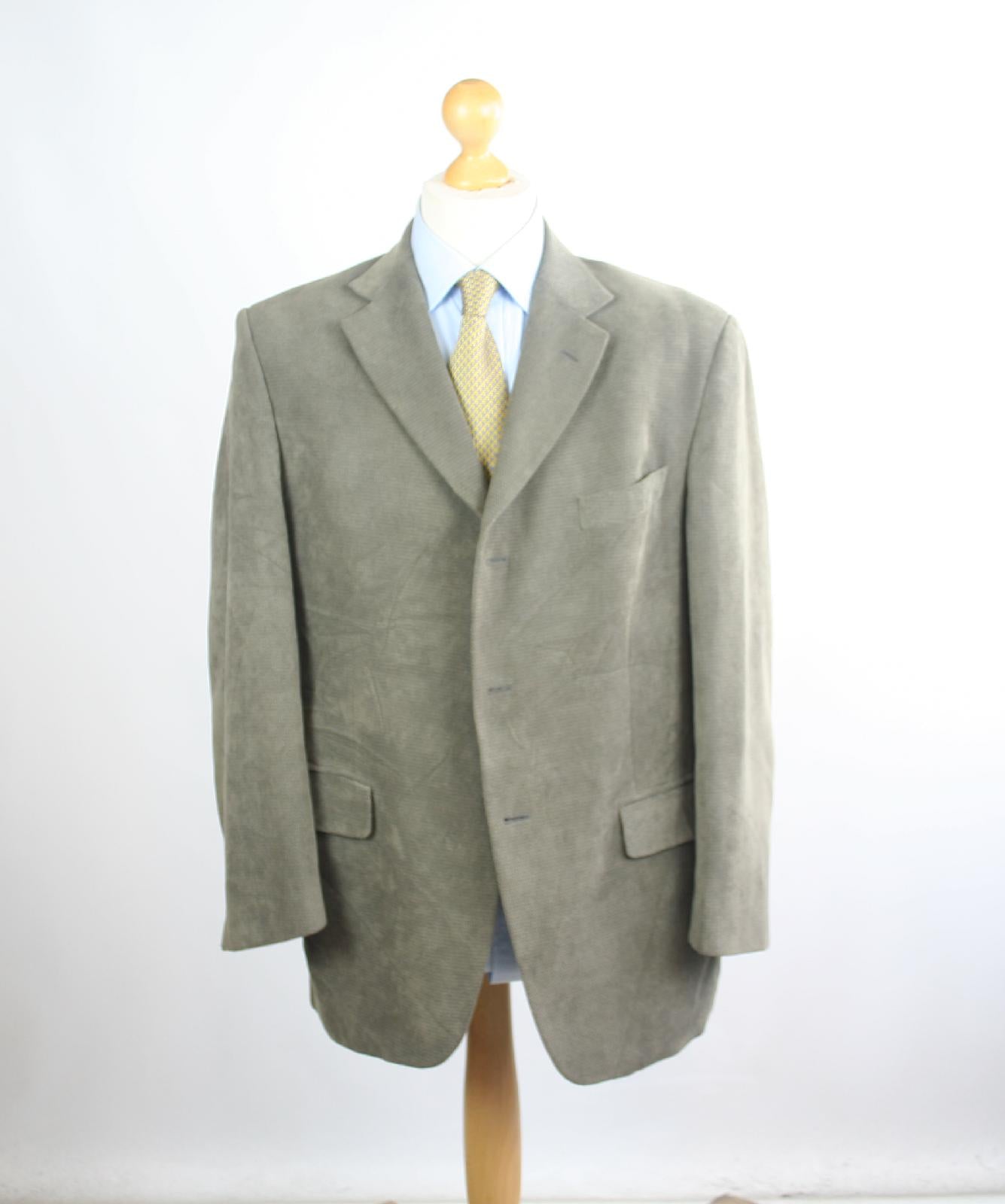 Mens Brown Suit Jacket 42 Short Marks & Spencer Polyester Plain