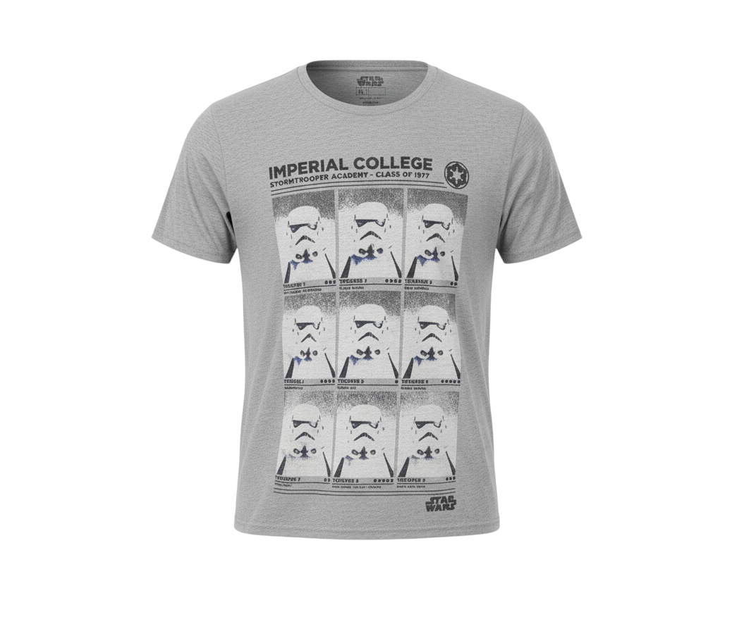 Tu Star Wars Men's Grey XL Graphic Stormtrooper T-Shirt