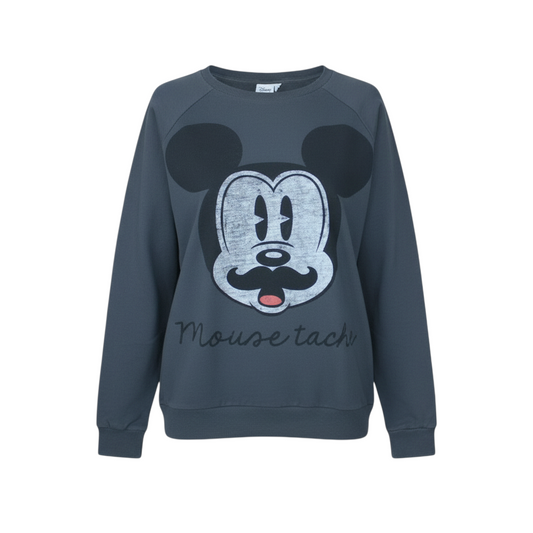 Disney Atmosphere Women's Grey Mickey Mouse Pullover Sweatshirt Size 14