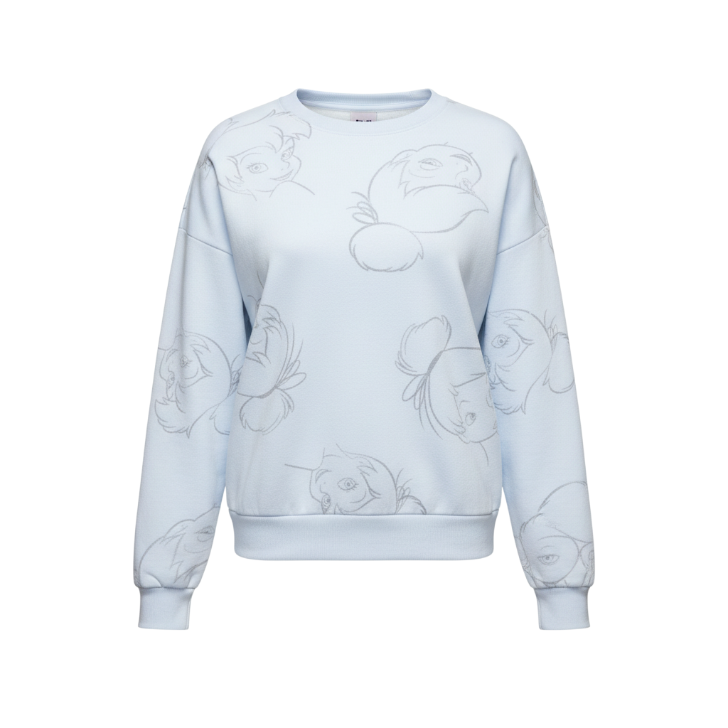 Disney Classics at George Women White Tinkerbell Pullover Sweatshirt Size 16