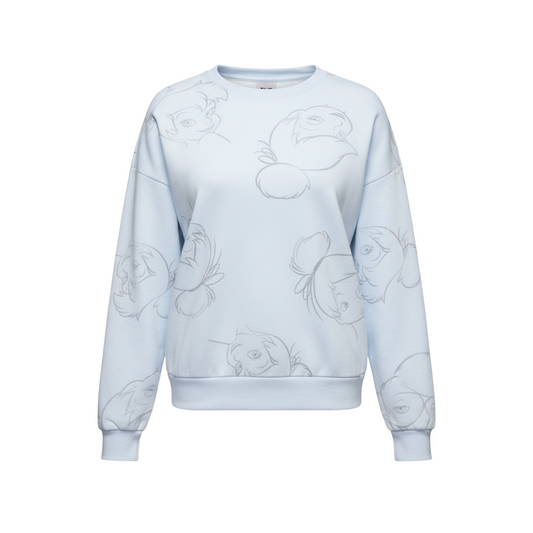 Disney Classics at George Women White Tinkerbell Pullover Sweatshirt Size 16