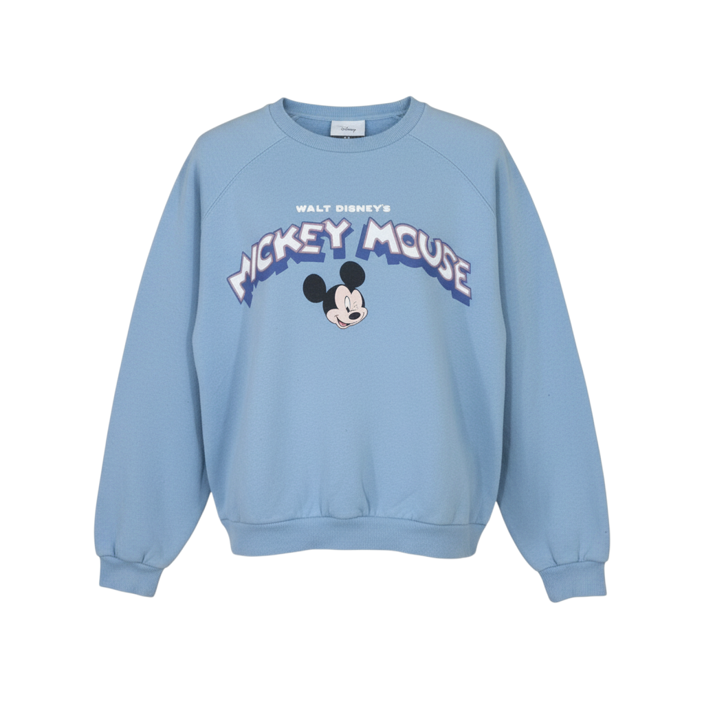 Disney C&A Women Blue XL Mickey Mouse Crew Neck Sweatshirt