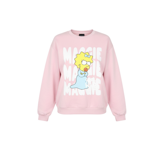 The Simpsons Girls Pink Maggie Pullover Sweatshirt 13-14 Years