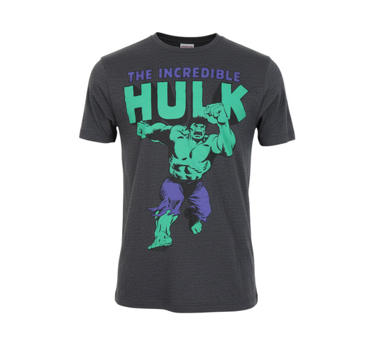 Marvel Men’s Grey S Incredible Hulk Graphic Print Crew Neck T-Shirt