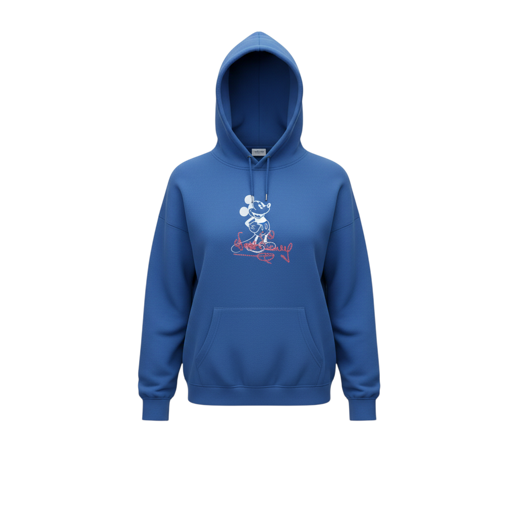 Disney x Primark Women's Blue Mickey Hoodie Size S Pullover