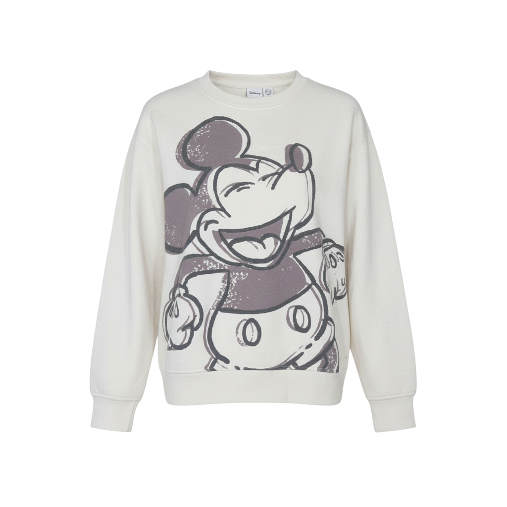 Disney x Primark Women’s White 2XS Mickey Mouse Pullover Sweatshirt