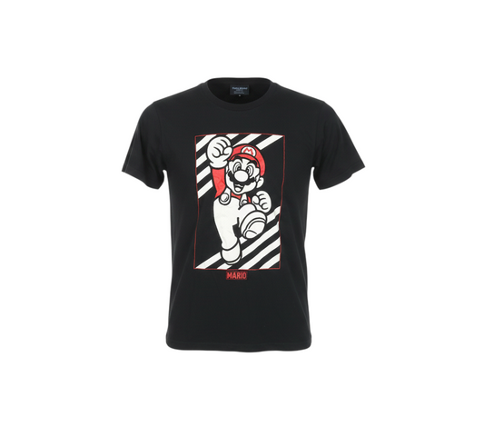Super Mario Boys Black 12-13 Years Graphic T-Shirt by Difuzed