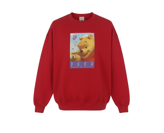 Disney Store Women Red Winnie the Pooh Pullover Sweatshirt XL