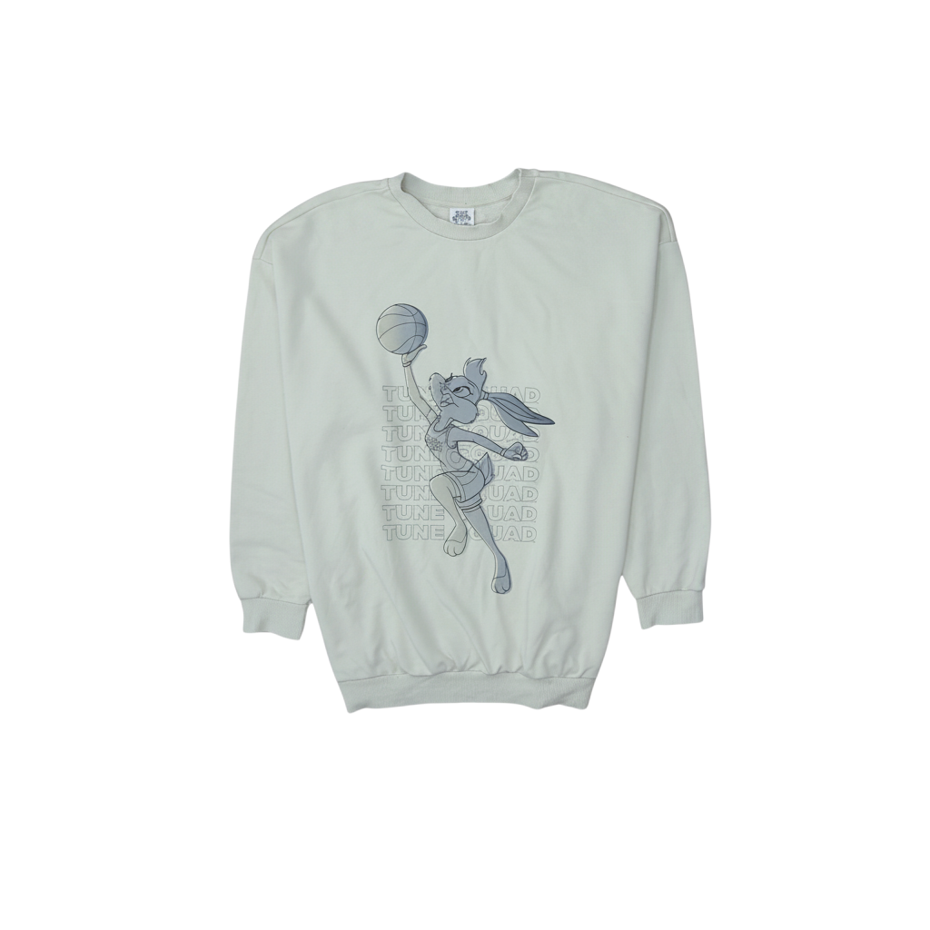 Space Jam A New Legacy Women's Beige Sweatshirt Size 8-10 Crew Neck
