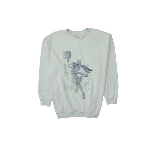 Space Jam A New Legacy Women's Beige Sweatshirt Size 8-10 Crew Neck