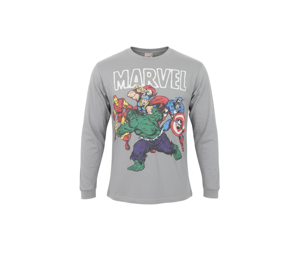 Marvel Boys Grey Long Sleeve Superhero T-Shirt 13-14 Years