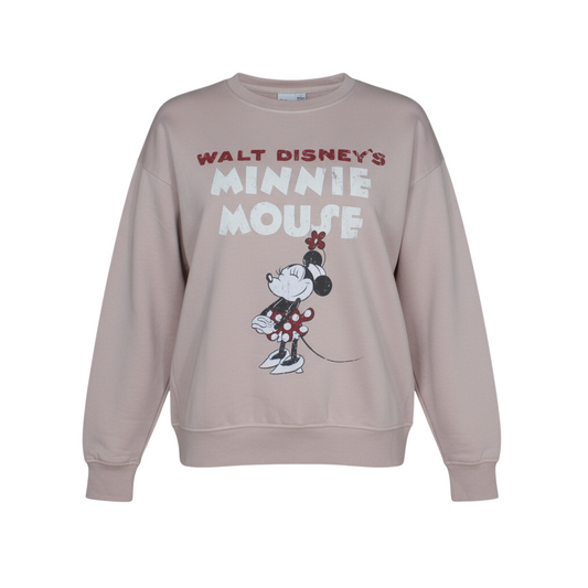 Primark Disney Women Beige Minnie Mouse Pullover Sweatshirt Small
