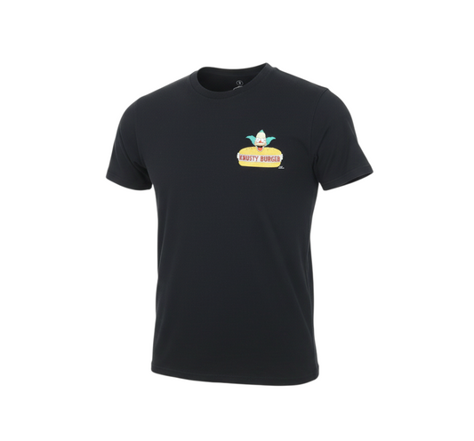 The Simpsons Men's Black Krusty Burger Graphic T-Shirt Size S