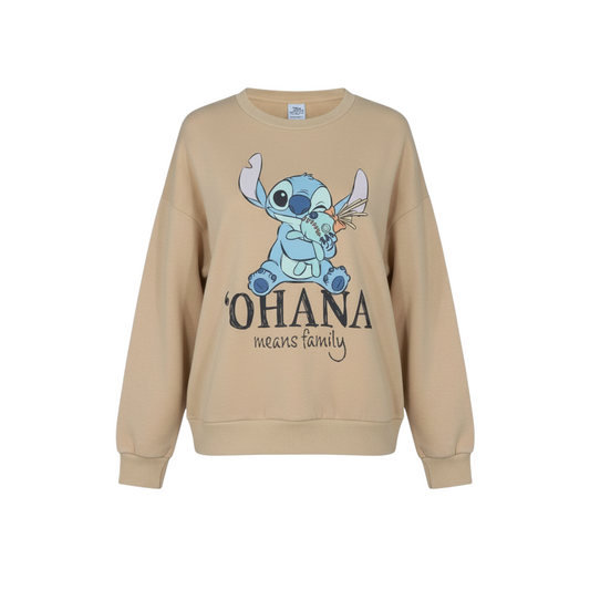 Disney Classics at George Women Beige Stitch Sweatshirt Size 8-10