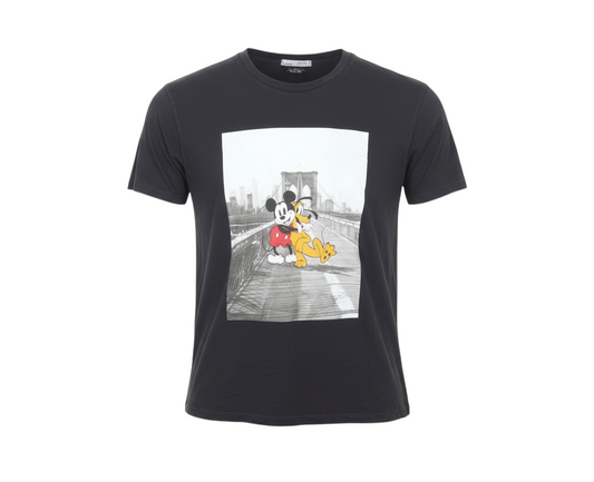 Pull&Bear Women’s Black Mickey Mouse Graphic T-Shirt L