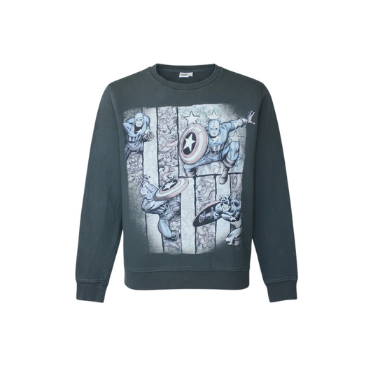 Cedarwood State Men’s Grey Captain America Comic Sweatshirt L