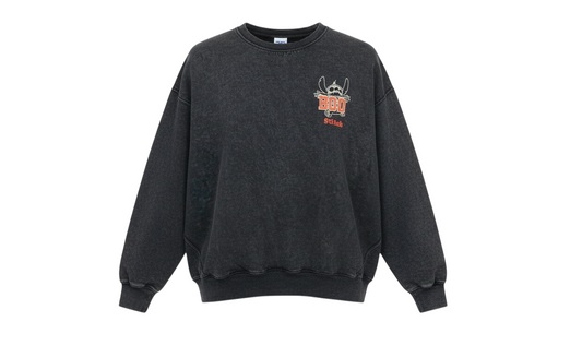 Disney at George Men's Black Stitch Graphic Pullover Sweatshirt M
