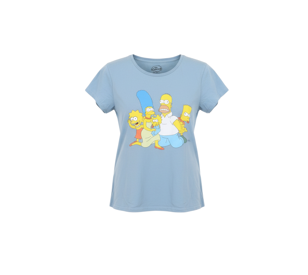 The Simpsons Boys Blue Short Sleeve Graphic T-Shirt Size S
