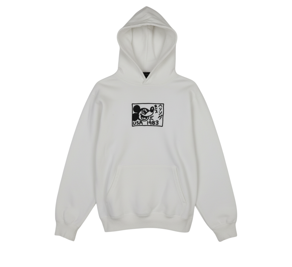 Disney x Keith Haring White Hoodie XL Women’s Pullover Sweatshirt