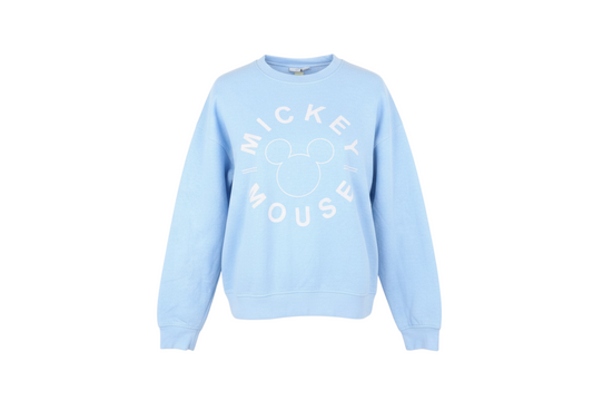 Disney Women Blue Mickey Mouse Pullover Sweatshirt Size M 12/14