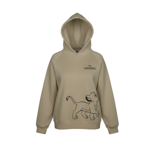 Disney The Lion King Women's Beige Pullover Hoodie Size L