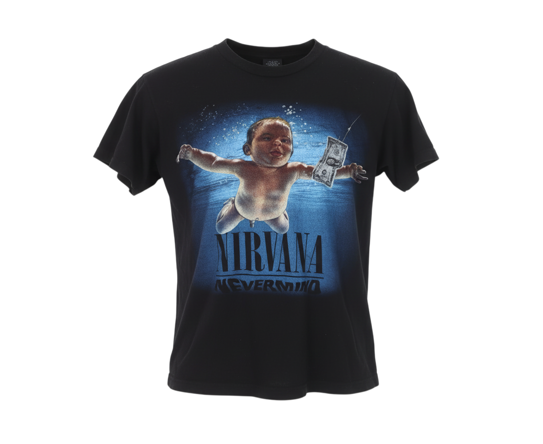 Hot Rock Women’s Black Nirvana Nevermind Graphic T-Shirt S