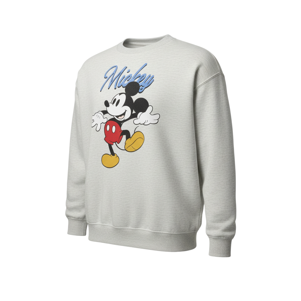 Disney Women’s Grey Mickey Mouse Print Sweatshirt Size 16