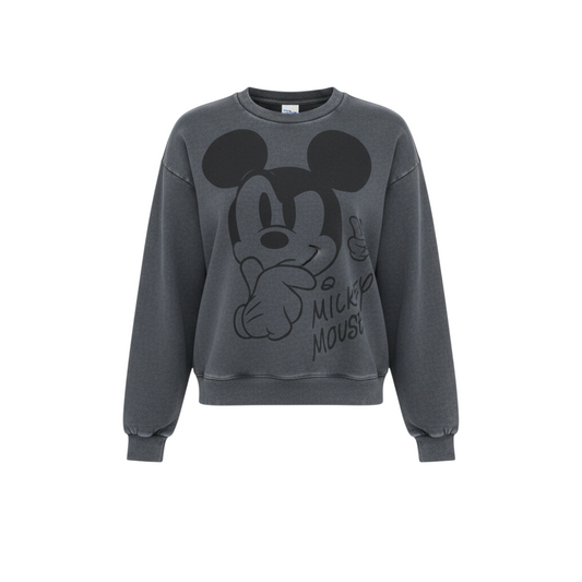 Disney at George Womens Grey Mickey Mouse Sweatshirt L Pullover Casual