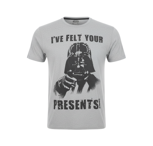 Tu Star Wars Men’s Grey XL Darth Vader Funny Graphic T-Shirt