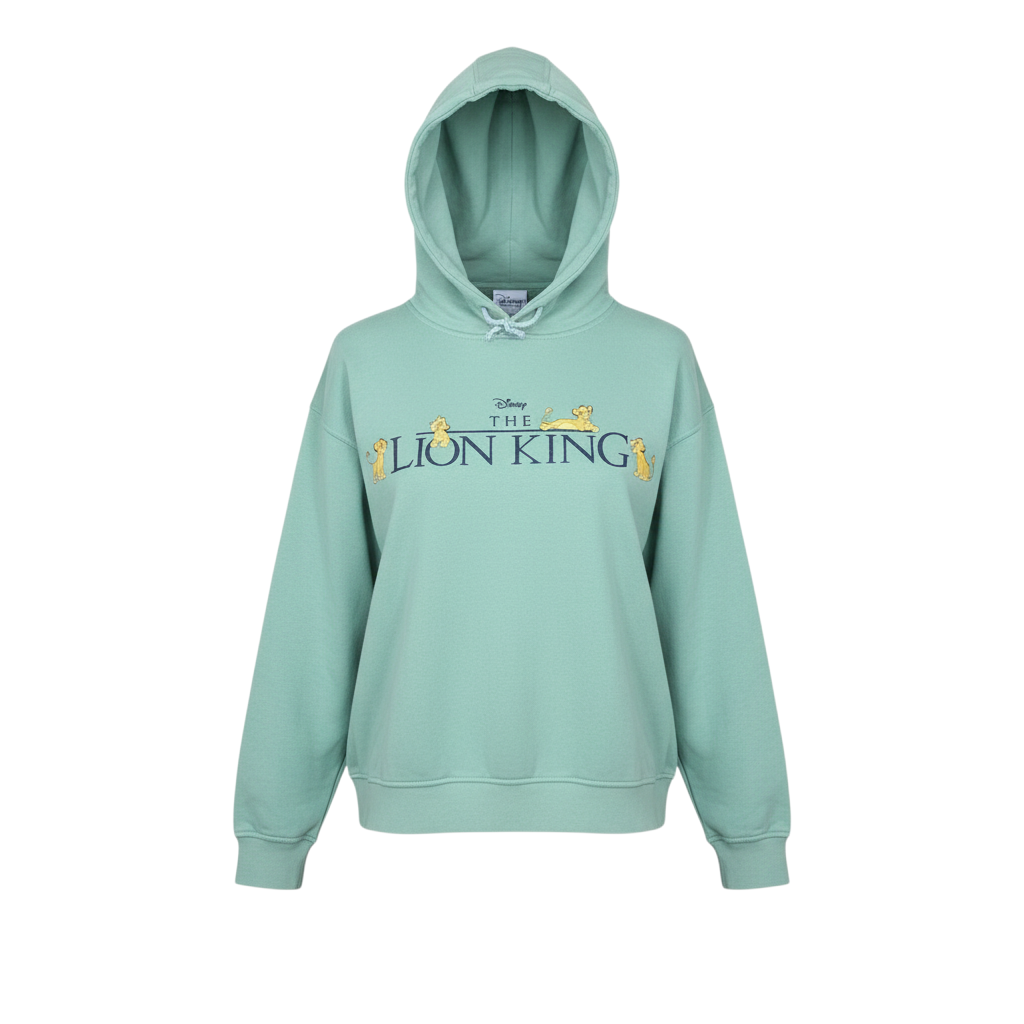 Disney Womens Green The Lion King Pullover Hoodie Size M 12/14