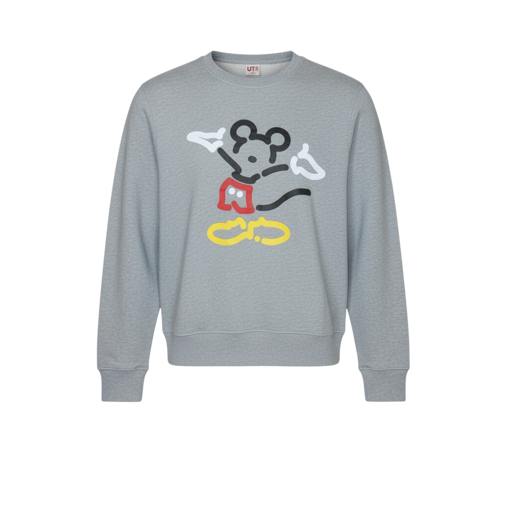 Uniqlo Girls Grey Disney Pullover Sweatshirt 14 Years Long Sleeve Graphic