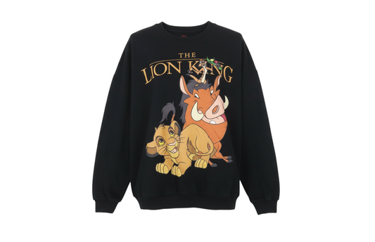 Pull&Bear Women Black The Lion King Sweatshirt Size 12 Cotton