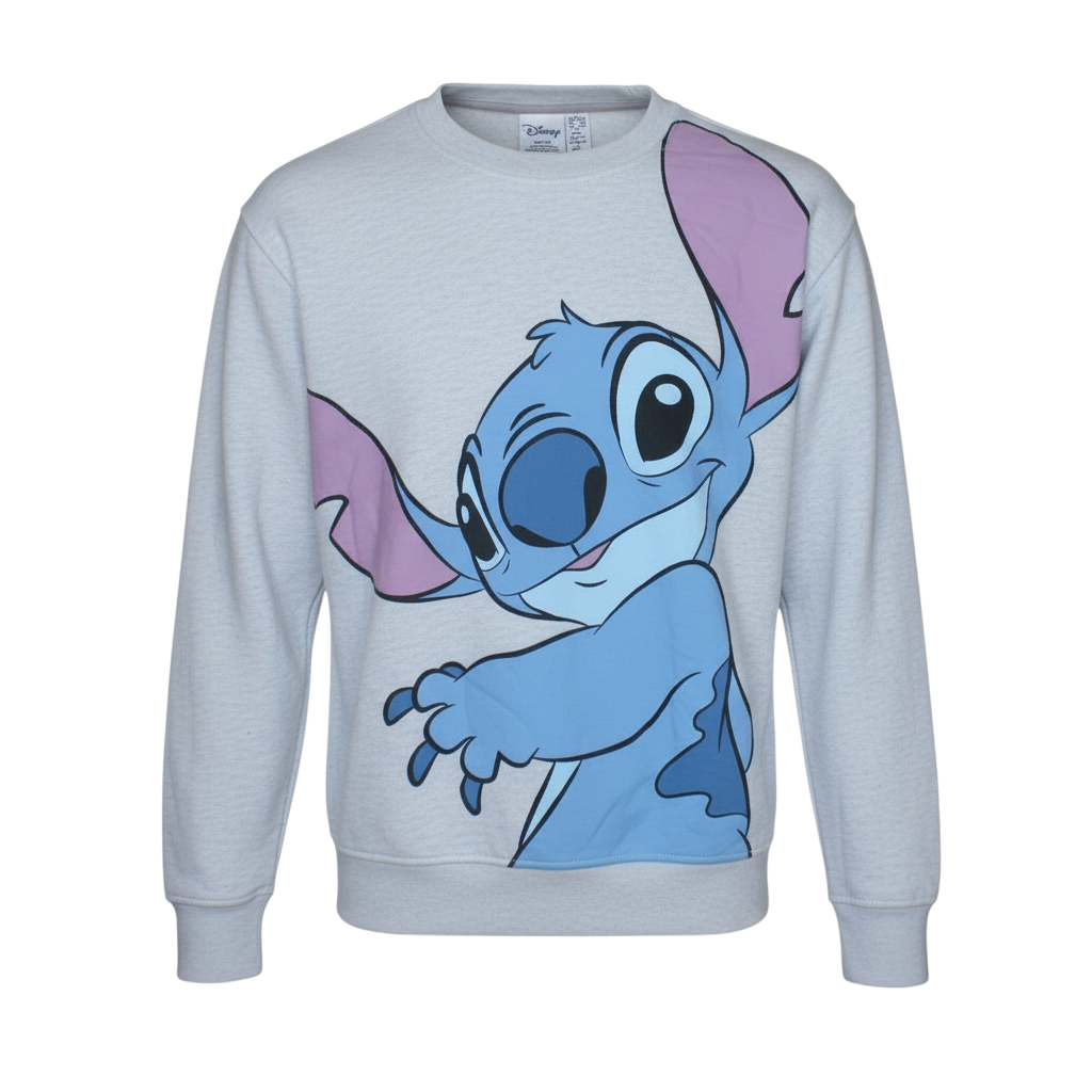 Disney Primark Women’s Grey Stitch Sweatshirt L Pullover Crew Neck