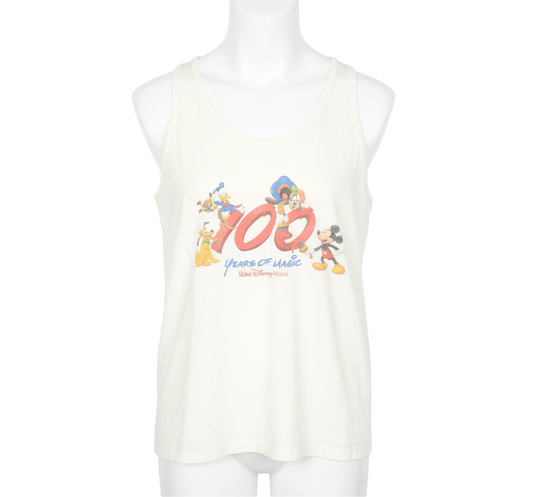 Walt Disney World Men’s Ivory 2XL Sleeveless 100 Years of Magic Top
