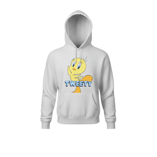 Primark Looney Tunes Women's Grey XS Tweety Graphic Pullover Hoodie