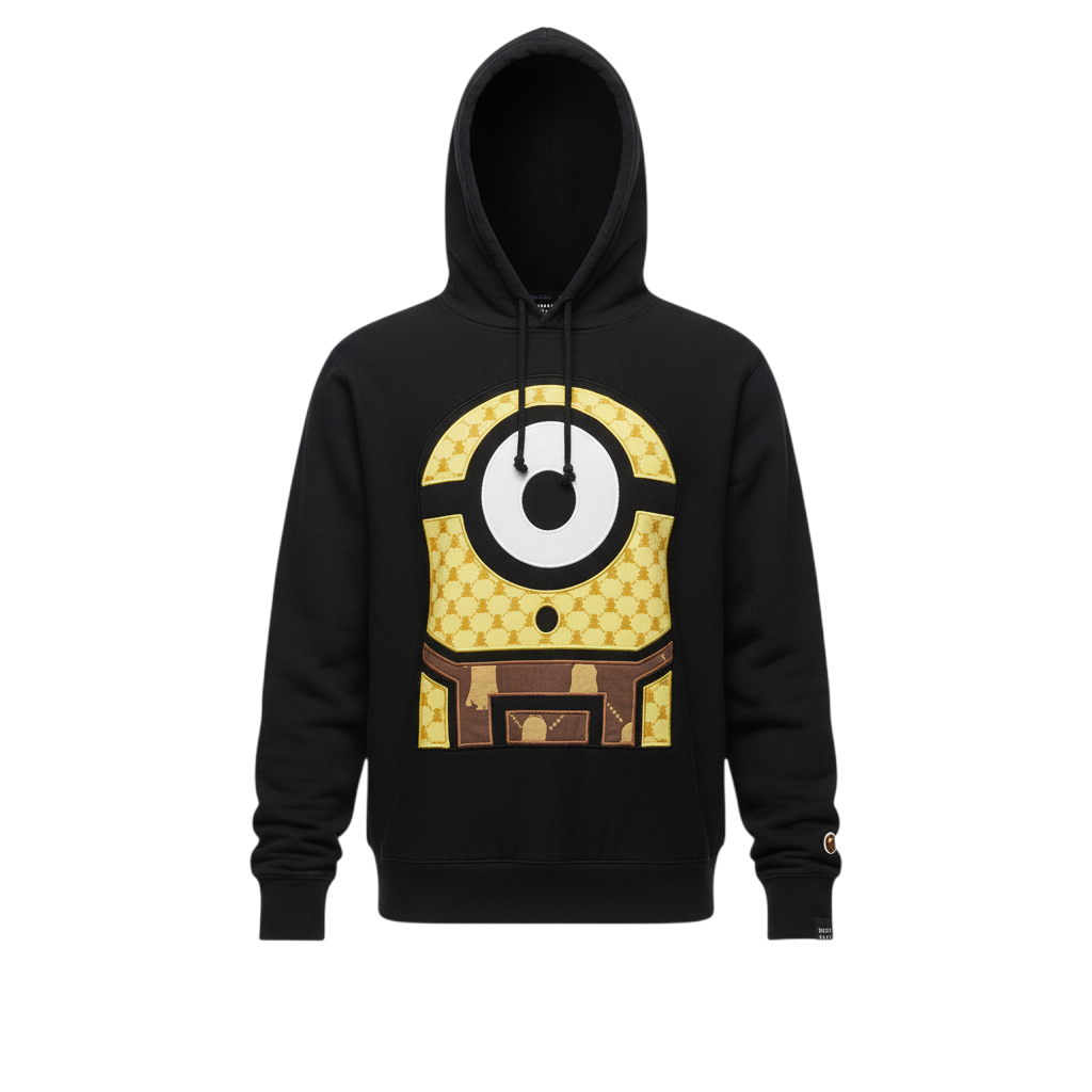 Bobby Abley Minions Black Hoodie 2XL Women Relaxed Fit Pullover