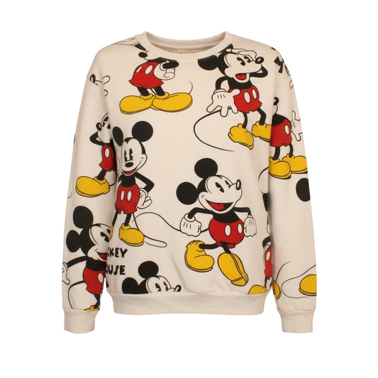 Bershka Disney Womens Beige Mickey Mouse Sweatshirt Size M