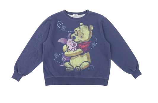 Disney Store Women’s Blue Winnie the Pooh Sweatshirt XL Pullover Cotton Blend