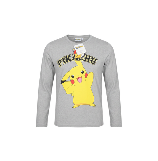 Pokémon Boys Grey Pikachu Long Sleeve T-Shirt 13-14 Years