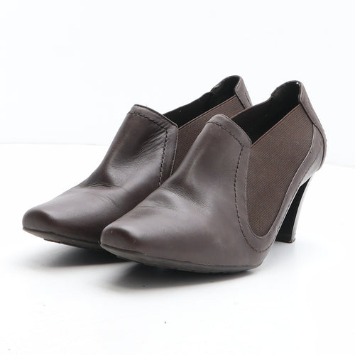 FootGlove Womens Brown Synthetic Bootie Boot UK