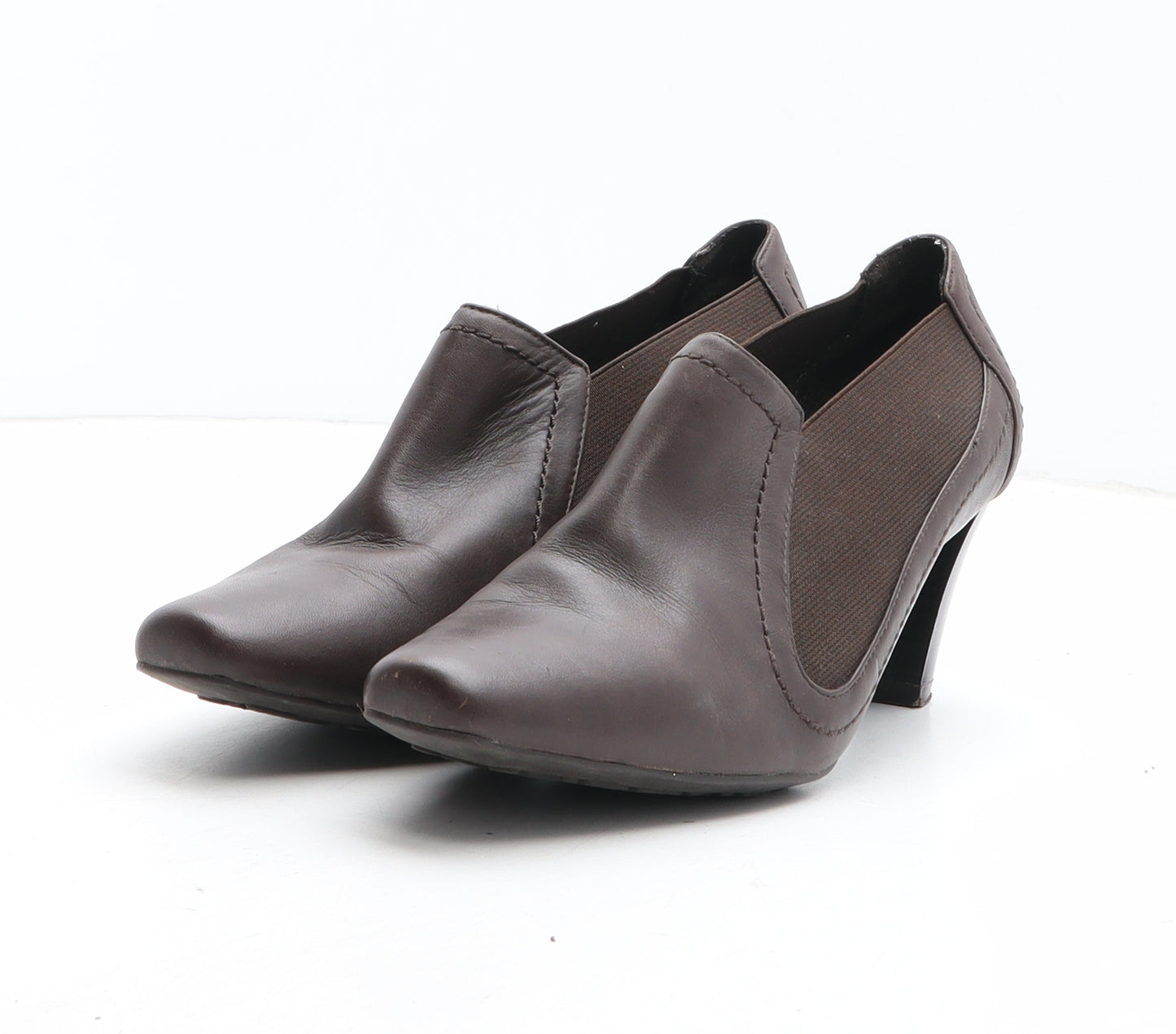 FootGlove Womens Brown Synthetic Bootie Boot UK
