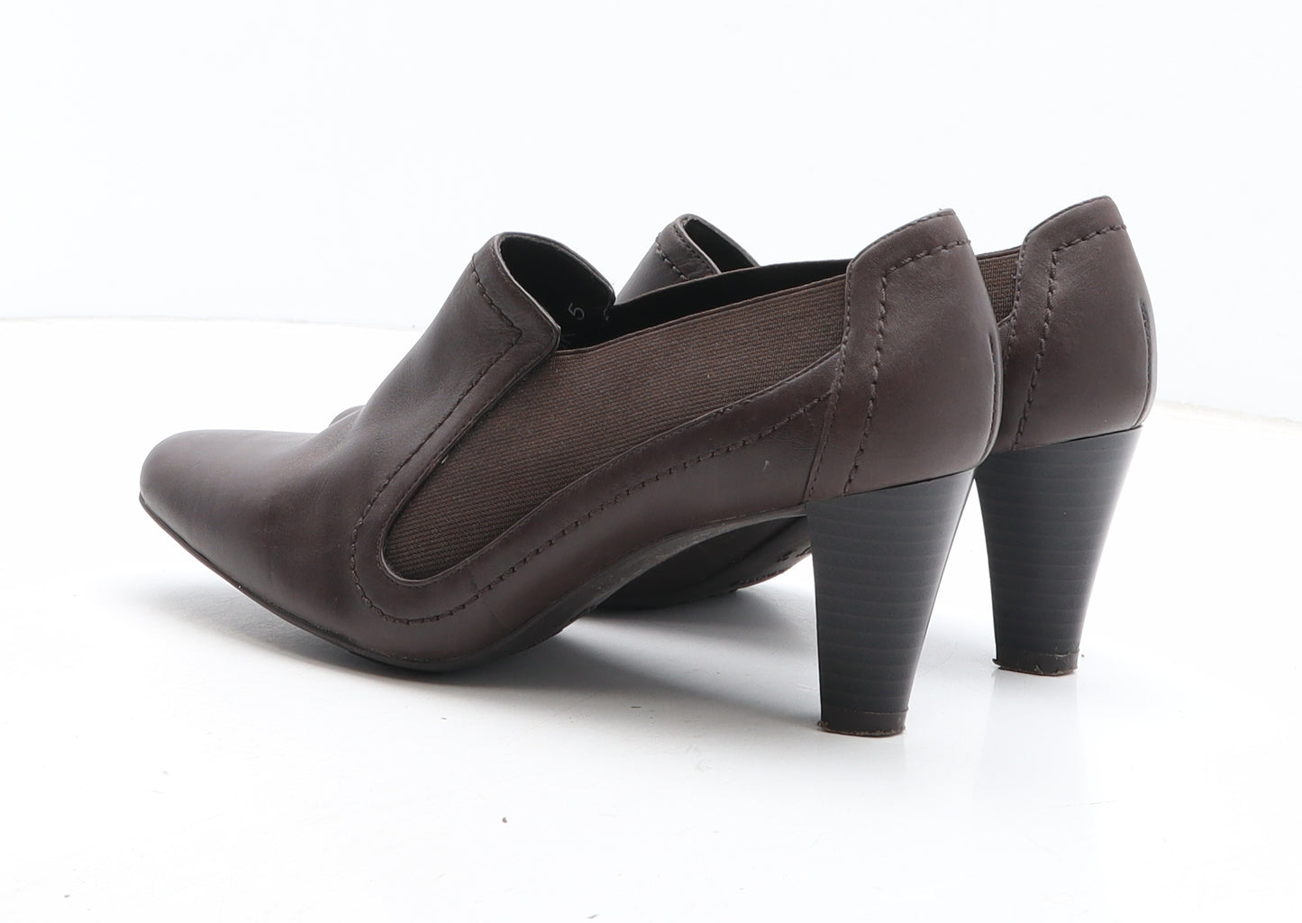 FootGlove Womens Brown Synthetic Bootie Boot UK