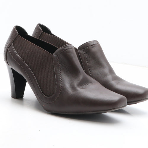 FootGlove Womens Brown Synthetic Bootie Boot UK