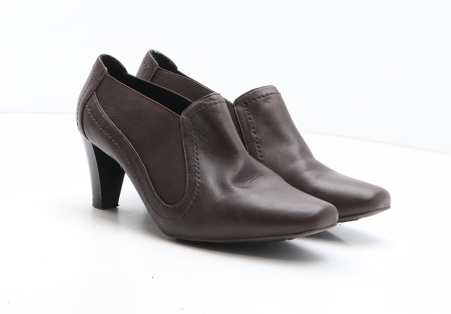 FootGlove Womens Brown Synthetic Bootie Boot UK