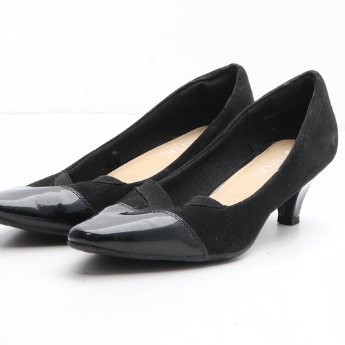 Pavers Womens Black Synthetic Court Heel UK