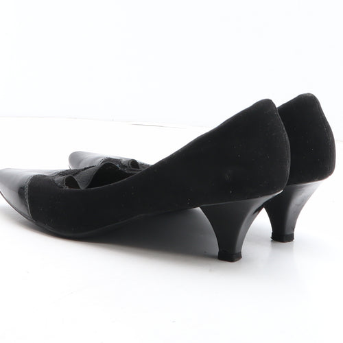 Pavers Womens Black Synthetic Court Heel UK