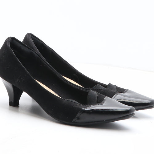 Pavers Womens Black Synthetic Court Heel UK